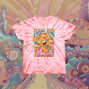 Magic Mushroom Trippy Shirt Botanical Cottagecore Nature Lover Mushroom Tee Fungus psychedelic Hippy Aesthetic Bright Colorful Summertime