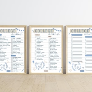 College Dorm Room Essentials Checklist, Dorm Checklist, College Move-In Made Easy, College Packing Checklist, Includes Blank Checklist Page