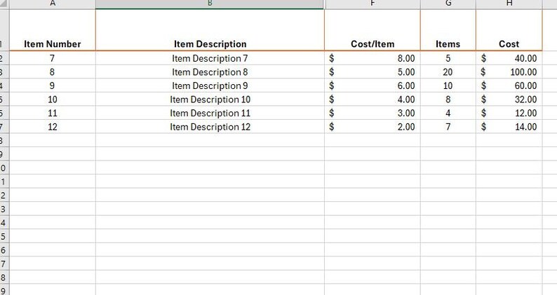 Inventory Template for Microsoft Excel - Etsy
