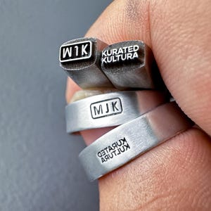 Timbri in metallo personalizzati con firma, timbri con logo per gioielli personalizzati, timbri in metallo personalizzati, timbri a mano, punzone per punzonatura in metallo, regalo unico per lui