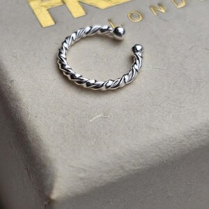 SILVER TWISTED Ear Cuff Jewelry- Simple Stunning Conch Ring Gives Distinctive Look