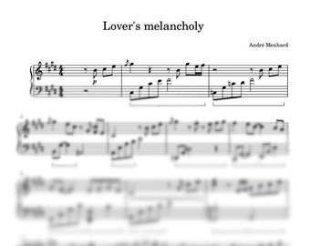 Lover's Melancholy - Piano Sheet Music - Piano Notes, Download and Print, Classical Music, Sheet Music PDF
