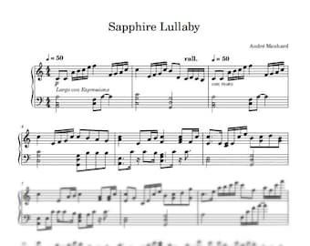 Sapphire Lullaby - Piano Sheet Music - Easy Piano Notes, Download and Print, Classical Music, Sheet Music PDF