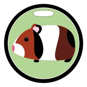 Luggage Tag - Guinea Pig - 2.5 inch or 4 Inch Round Plastic Bag Tag