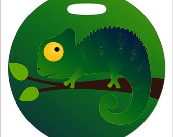 Luggage Tag - Chameleon - 2.5 inch or 4 Inch Round Plastic Bag Tag