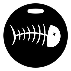 Luggage Tag - Fishbone - 2.5 inch or 4 Inch Round Plastic Bag Tag