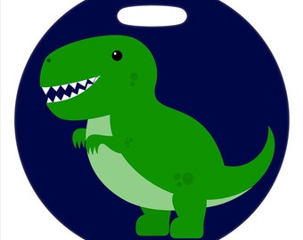 Tyrannosaurus Rex  - 4 Inch or 2.5 Inch Round Plastic Bag Tag