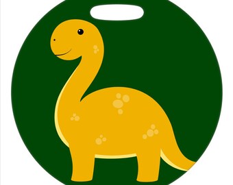 Brontosaurus - 4 Inch or 2.5 Inch Round Plastic Bag Tag