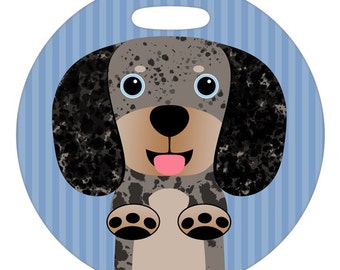 Luggage Tags Cartoon Dachshund Puppy Dog Bone Love Heart Bone Bag Tag for Travel 2 PCS Luggage Tags Cartoon Dachshund Puppy Dog Bone Love Heart Bone Bag Tag for Travel 2 PCS