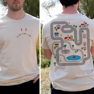 Retro Tired Dads Club Shirt, Play Cars On Dad&#39;s Back Mat Road Car Race Track Tee, Cute Tired Dads Club, Father&#39;s Day Gift, Dad Birthday Gift