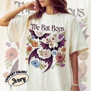 The Bat Boys Flower Comfort Colors Tee, Acotar Graphic Bookish Fan Shirt, The Night Court T Shirt, Gift For Book Lover