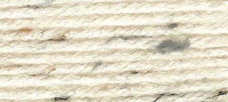 Solid Crocheted Holiday Christmas Stocking Gray Aran Fleck Cream