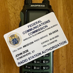 Radio Station ID Card (Novelty)