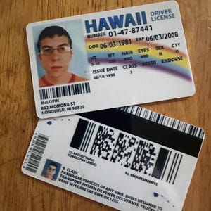 McLovin ID prop replica