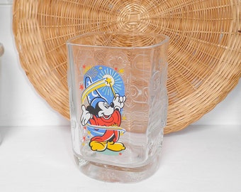 Vintage 2000 McDonalds Promotional Disney World Epcot Center Celebration Detailed Mickey Mouse Fantasia Glass
