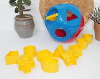 Vintage 1970s Tupperware Shape Sorter Sorting Ball Children's Toy Shape-O Tupperware Toy STEM School IMPERFECT