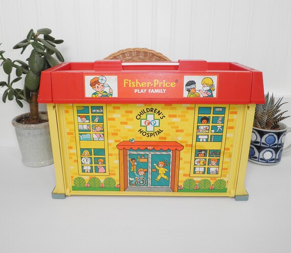 Vintage Fisher Price Play Family Fold Out CHILDRENS HOSPITAL