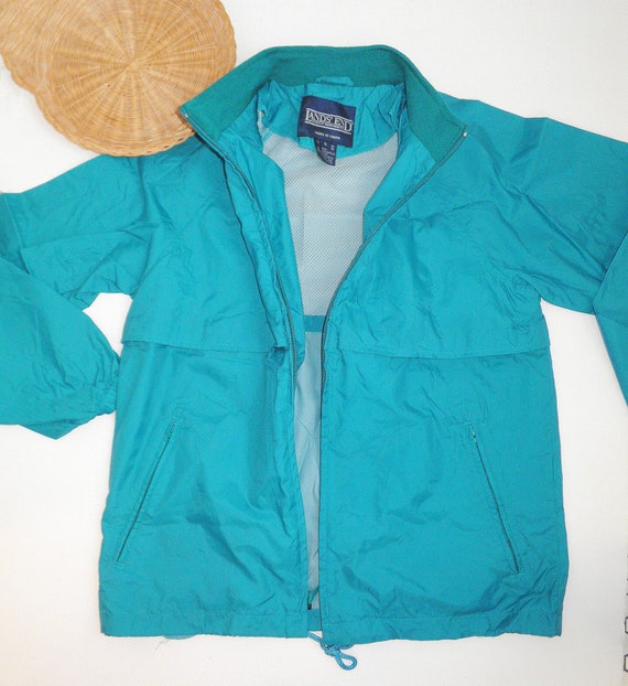 Vintage 90 s Teal LANDS END Women s Lightweight Wind Breaker Size Small Coastal Grandma 1990s Nostalgia Weatherproof Lightweight Jacket Etsy