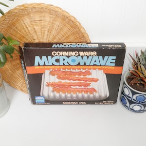 Vintage in Box Corning Ware MICROWAVE Cooking Rack MR-1 White With ...