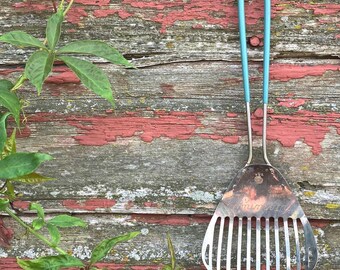 Vintage 1980's Country Blue-Handled Stainless Steel Ekco Kitchamajig Kitchen Gadget Nostalgic Grandma's Kitchen Farmhouse Cottage 80's