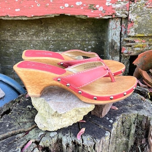 Vintage Wooden Sandals - Etsy
