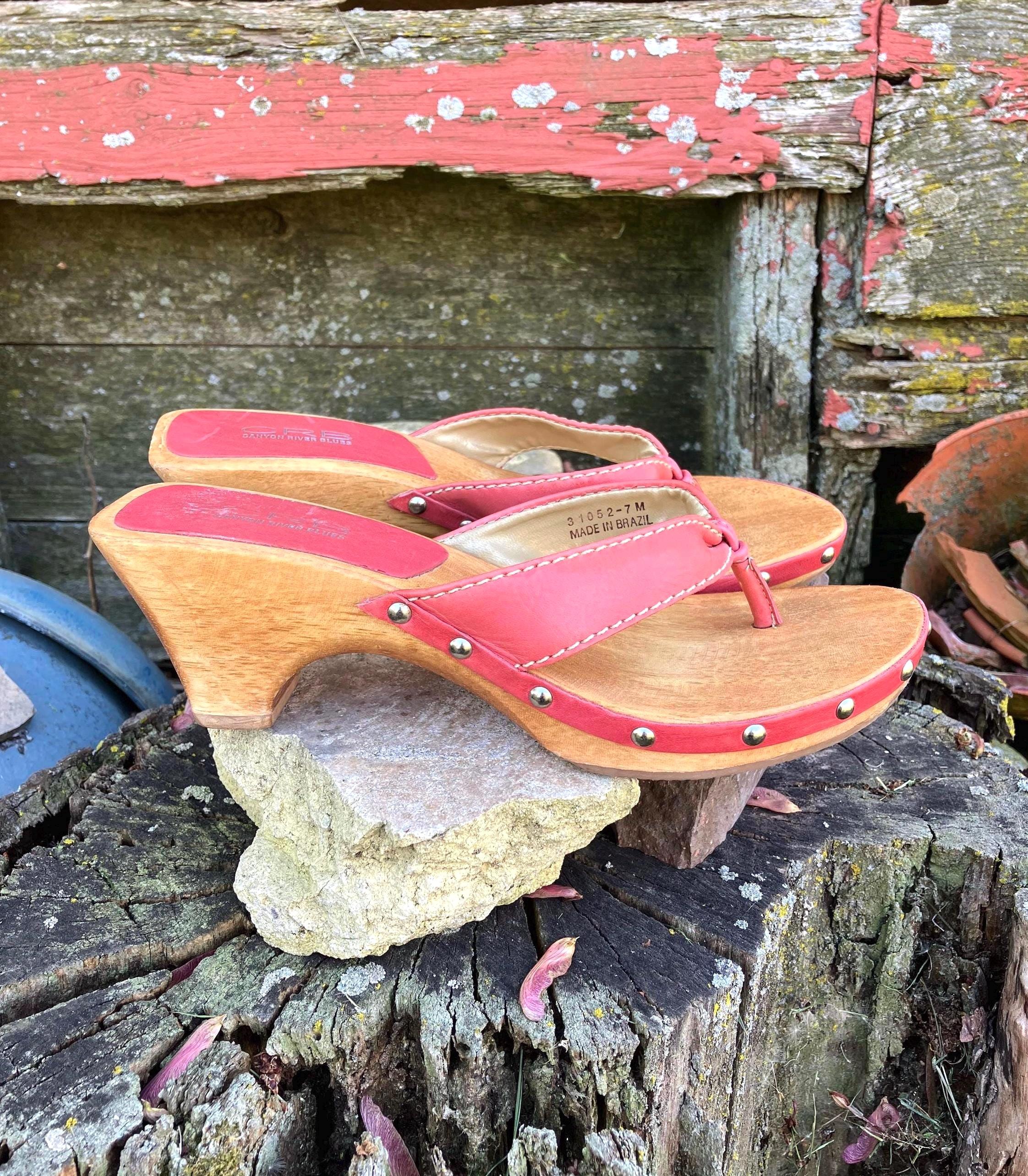 Vintage Wooden Sandals - Etsy
