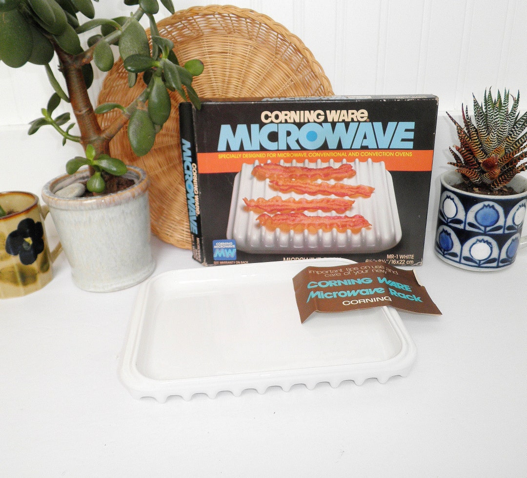 Vintage in Box Corning Ware MICROWAVE Cooking Rack MR-1 White With ...