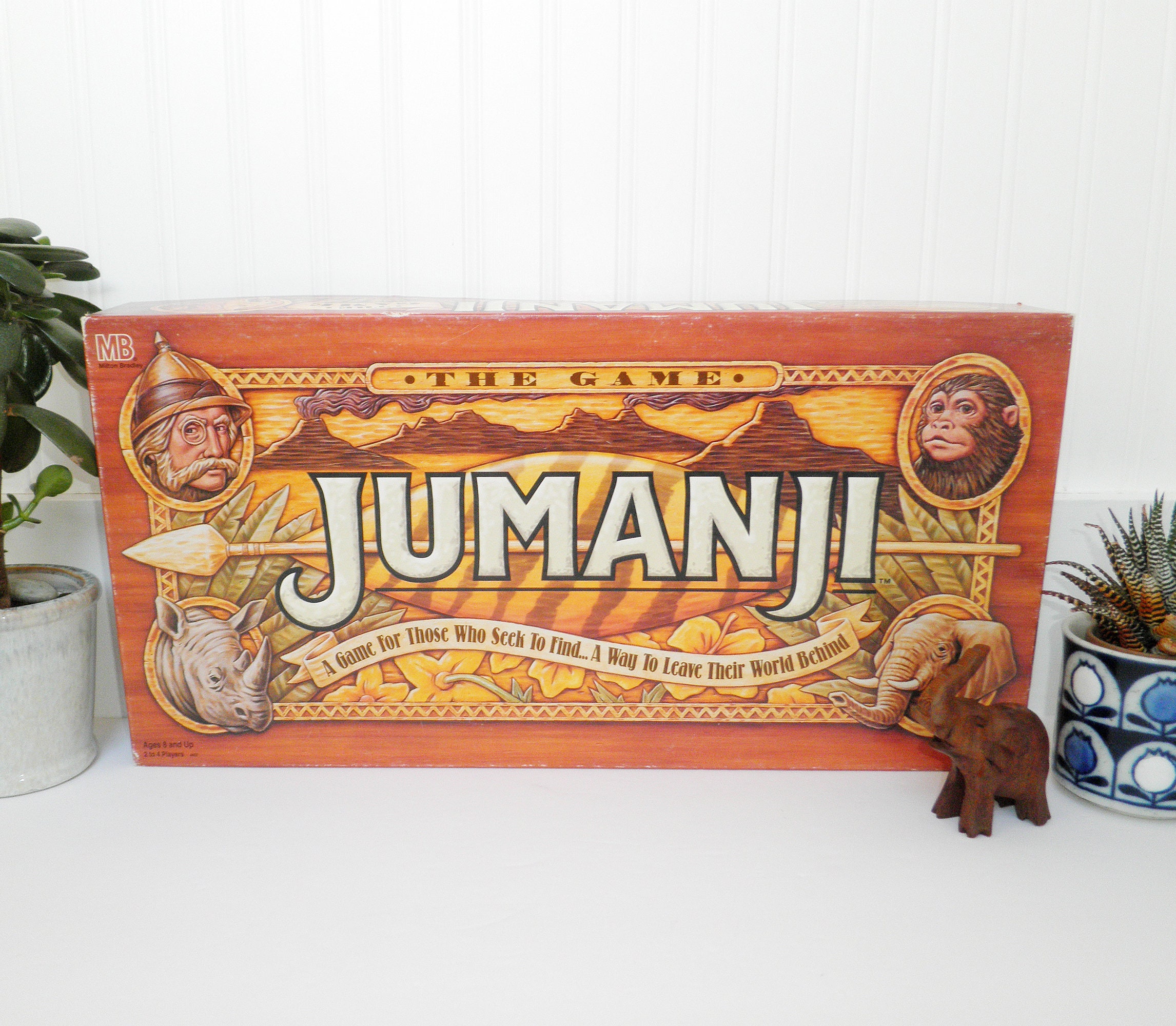 Vintage 1995 Original JUMANJI Board Game Milton Bradley COMPLETE 