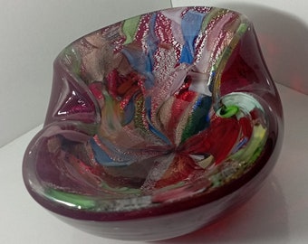 Vintage Murano Glass Bowl from the 1950s, Decorative Bowl for Collectors