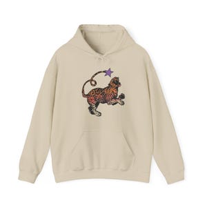Vintage Y2K Jaguar festival hoodie, retro animal print unisex pullover, Aesthetic big cat Graphic sweatshirt, Perfect Gift
