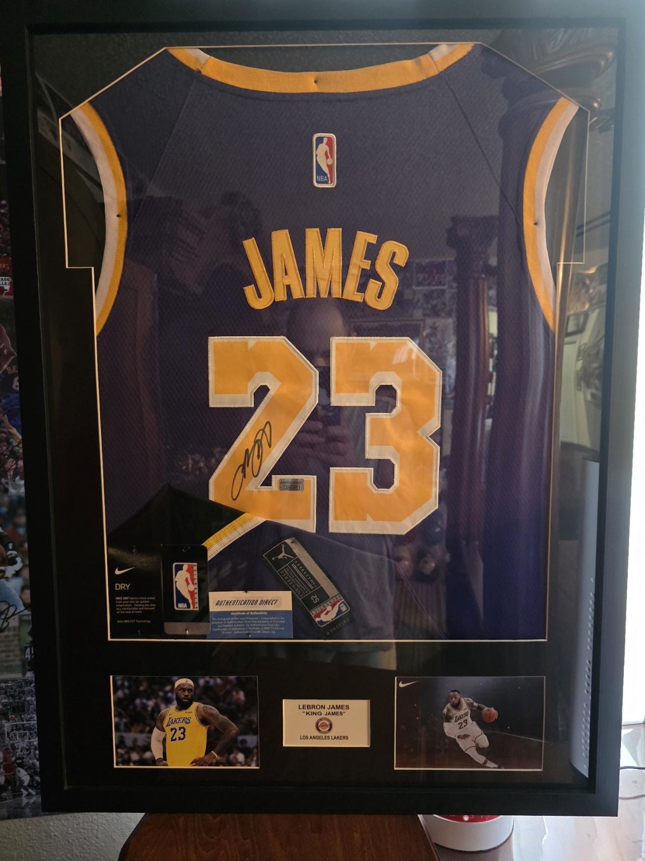 lebron signed lakers jersey