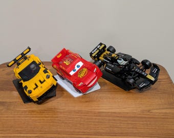 Single Angled Desktop Display Stand For Lego Speed Champions