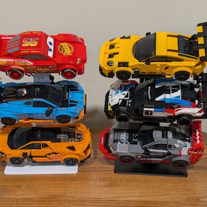 Triple Angled Desktop Display Stand For Lego Speed Champions