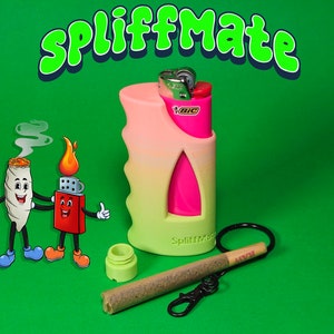 3D Printed Joint and Lighter Holder – Stoner Gift with Keychain