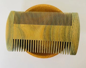 Handmade Green Sandalwood Hair Comb – Natural Wood, Healthy Hair