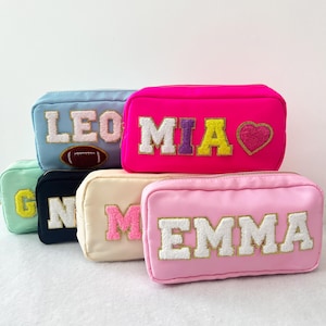 Bolsa de nailon extragrande personalizada, neceser de chenilla personalizado, neceser de viaje, neceser, bolsa de regalo, regalo para dama de honor.