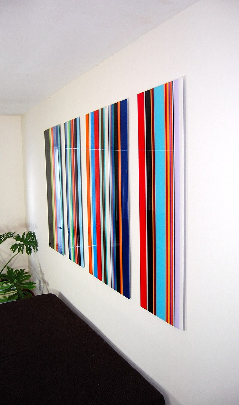 Big Striped Modern Wall Art image 4