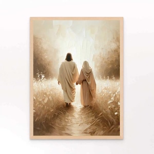 Following Christ, Christian Art, Jesus Walking with a Woman, Christ Painting, LDS Art, Bible Art, Jesus with Woman, Jesus Art, Jesus Prints