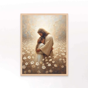 Omhelzing van liefde, christelijke kunst, Jezus en vrouw, Jezus-herderkunst, LDS-kunst, bijbelkunst, christelijke afdrukbare kunst, Jezus met meisje, Jezus, kunst png PNGEgg