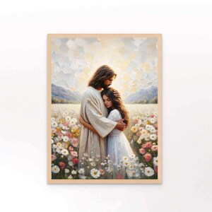 Life with Christ, Christian Art, Jesus with Woman, Jesus Christ Painting, LDS Painting, Bible Art, Jesus and Girl, Modern Christian Poster
