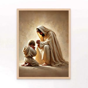 With You | Christian Wall Art | Jesus with Children | Christ Poster | Jesus and Boy | Catholic Art | Christian Picture | Jesus Poster
