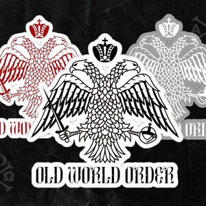 Byzantine Eagle, Sticker, Double Eagle, Old World Order, Orthodox, Orthodoxy, Orthodox Christian, Orthodoxy Christianity, Eastern Christian