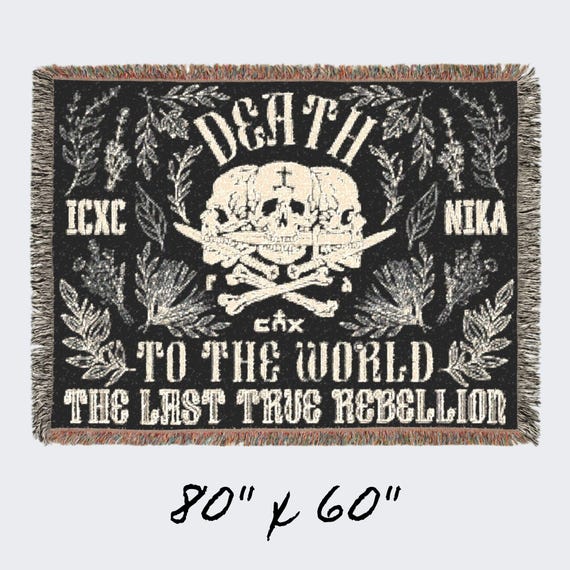 Death to the World Woven Blanket, Orthodox Woven Blanket, Orthodox Death to the World Woven Blanket, Orthodox Woven Blanket, Orthodox