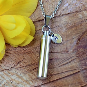TUBULAR - Stainless Steel Cylinder Vial Necklace, 2 sizes, Cremation Urn, Perfume, Magic Potion, Secret Stash, Ashes Urn, Personalized