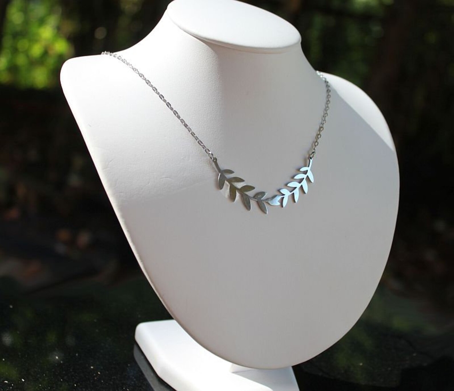 PEACE OFFERING Olive Branch Necklace Stainless Steel Olive Etsy