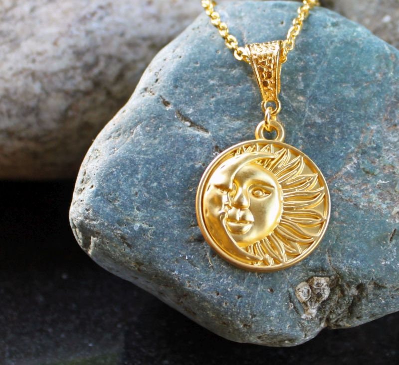 SOL Celestial Sun Moon Necklace, Gold or Silver, Crescent Moon, Solar Rays, Moon Face, Sun Face, Mens Jewelry, Unisex, Astronomy, Space - Etsy SOL Celestial Sun Moon Necklace, Gold or Silver, Crescent Moon, Solar Rays, Moon Face, Sun Face, Mens Jewelry, Unisex, Astronomy, Space - Etsy