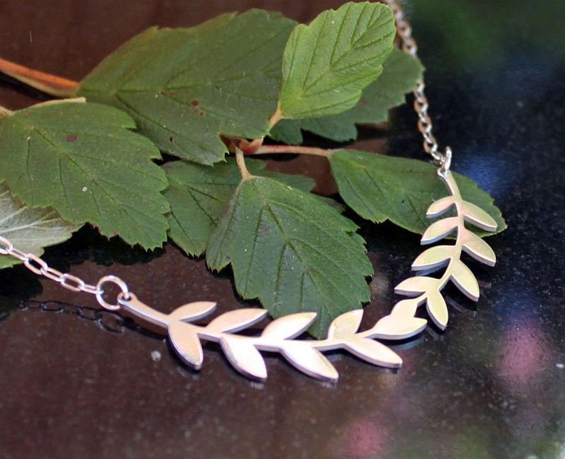 PEACE OFFERING Olive Branch Necklace Stainless Steel Olive Etsy