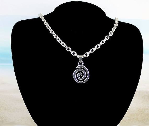 Black necklace - string, Celtic waves
