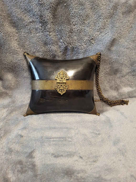 Vintage Minaudière Pillow Shaped Small Purse Hand… - image 1