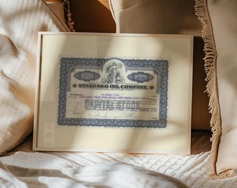 Standard Oil Stock Certificate Replica – 1927 Archival Print